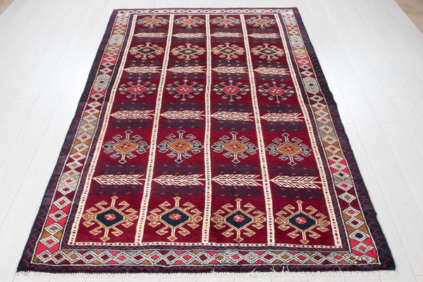 7' 11" x 5' 1" Excellent Hand-Knotted Vintage Soft Tribal Rug - Yasi & Fara 