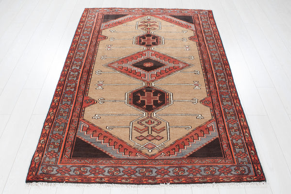 7' 8" x 4' 2" Excellent Hand-Knotted Antique Brown Tribal Rug - Yasi & Fara 