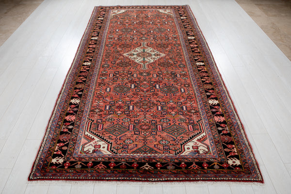 10' 5" x 5' 2" Excellent Hand-Knotted Vintage Red Soft Tribal Rug - Yasi & Fara 