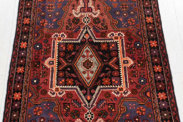 4' 9" x 3' 5" Excellent Hand-Knotted Vintage Fine Tribal Rug - Yasi & Fara 