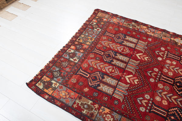 9' 5" x 5' 3" Excellent Hand-Knotted Antique Red Collectible Tribal Rug - Yasi & Fara 