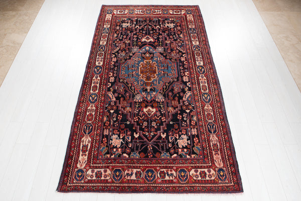 9' 9" x 5' 2" Excellent Hand-Knotted Vintage Collectible Tribal Rug - Yasi & Fara 