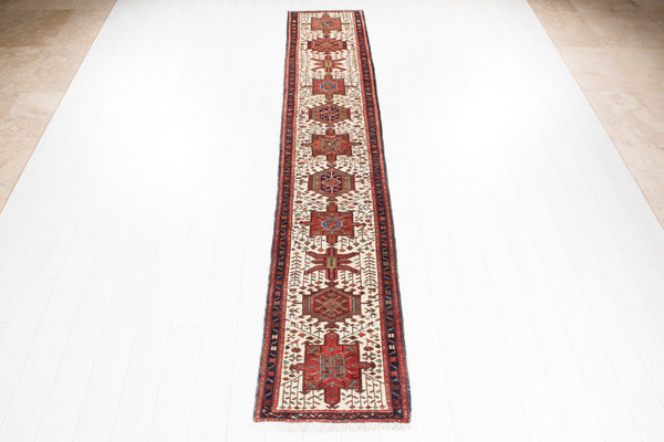 12' 9" x 2' Excellent Hand-Knotted Collectible Tribal Narrow Runner Rug - Yasi & Fara 