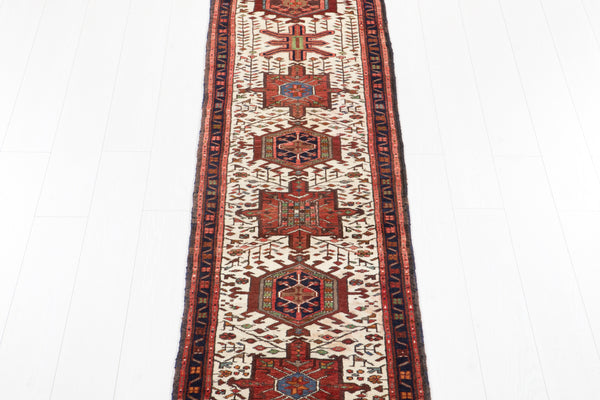 12' 9" x 2' Excellent Hand-Knotted Collectible Tribal Narrow Runner Rug - Yasi & Fara 
