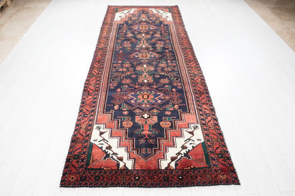 10' 4" x 3' 10" Excellent Hand-Knotted Collectible Vintage Runner Rug - Yasi & Fara 