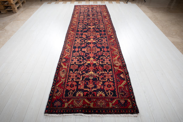13' 5" x 3' 9" Excellent Hand-Knotted Antique Collectible Tribal Runner Rug - Yasi & Fara 