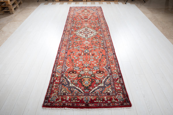 12'9" x 3'6" Excellent Hand-Knotted Antique Collectible Tribal Runner Rug - Yasi & Fara 