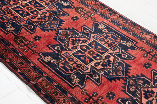 10' 1" x 3' 6" Excellent Hand-Knotted Vintage Tribal Runner Rug - Yasi & Fara 