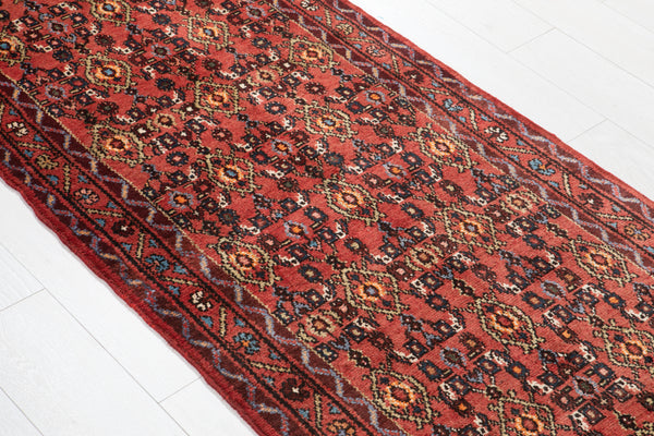 12' 8" x 2' 8" Excellent Hand-Knotted Vintage Collectible Tribal Runner Rug - Yasi & Fara 