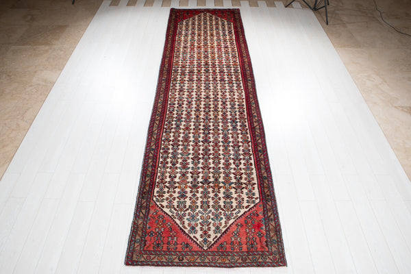 13' 4" x 3' 8" Excellent Hand-Knotted Antique Collectible Tribal Runner Rug - Yasi & Fara 