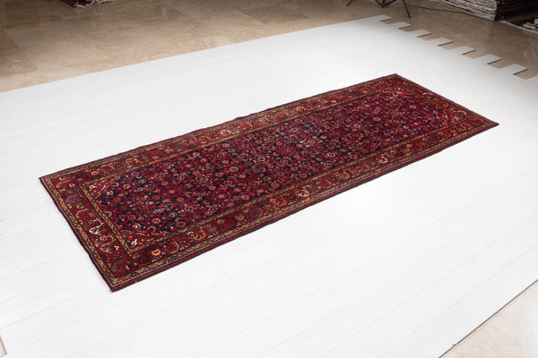10' 1" x 3' 7" Excellent Hand-Knotted Vintage Collectible Tribal Runner Rug - Yasi & Fara 