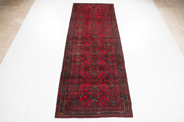 10' 2" x 3' 9" Excellent Hand-Knotted Vintage Tribal Runner Rug - Yasi & Fara 
