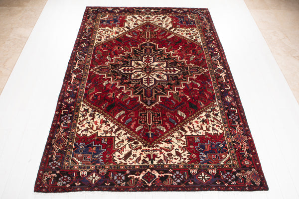9' 9" x 6' 10" Excellent Hand-Knotted Vintage Tribal Area Rug - Yasi & Fara 