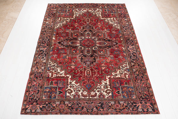 9' x 6' 7" Excellent Hand-Knotted Antique Collectible Tribal Rug - Yasi & Fara 