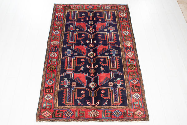 6' 6" x 4' 1" Excellent Hand-Knotted Vintage Tribal Rug - Yasi & Fara 