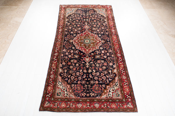 10' 6" x 4' 11" Excellent Hand-Knotted Antique Floral Tribal Rug - Yasi & Fara 