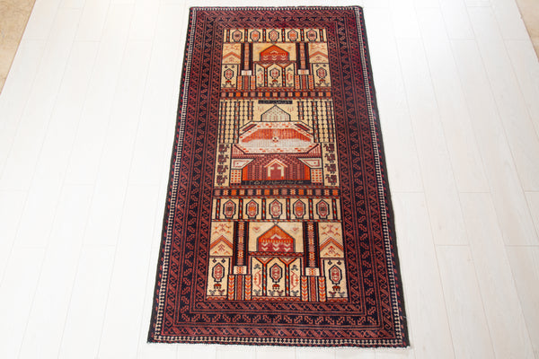 6' 2" x 3' 2" Excellent Hand-Knotted Antique Tribal Prayer Rug - Yasi & Fara 