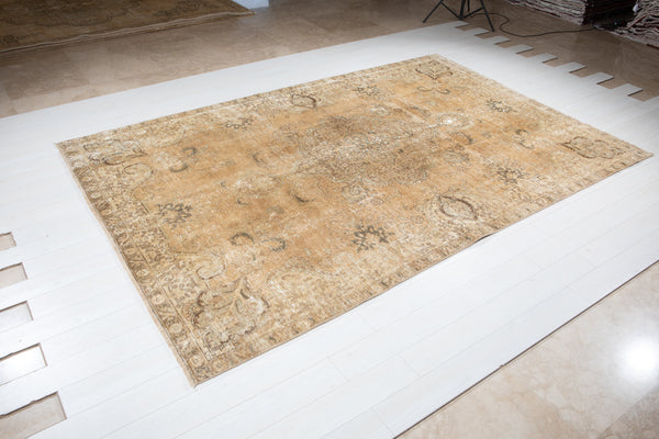 10' 10" x 7' 3" Excellent Hand-Knotted Antique Faded Area Rug - Yasi & Fara 