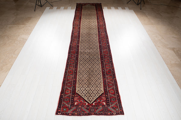 16' 2" x 3' 5" Excellent Hand-Knotted Brown Tribal Long Runner Rug - Yasi & Fara 