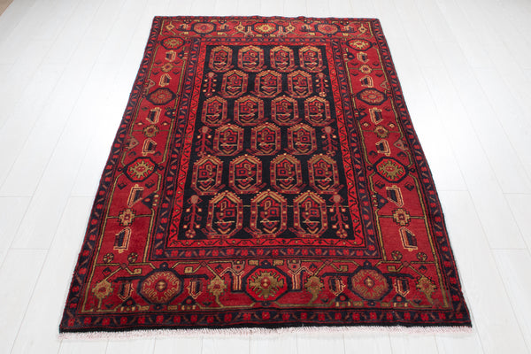 6' 8" x 4' 5" Excellent Hand-Knotted Vintage Collectible Tribal Rug - Yasi & Fara 