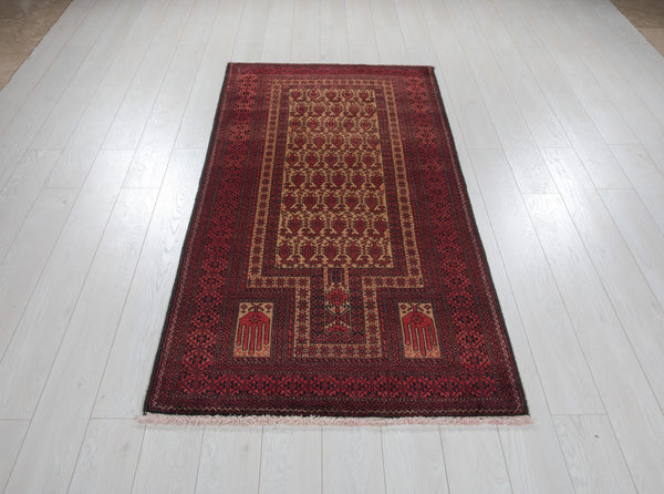6' 4" x 3' 2" Excellent Hand-Knotted Vintage Tribal Rug - Yasi & Fara 