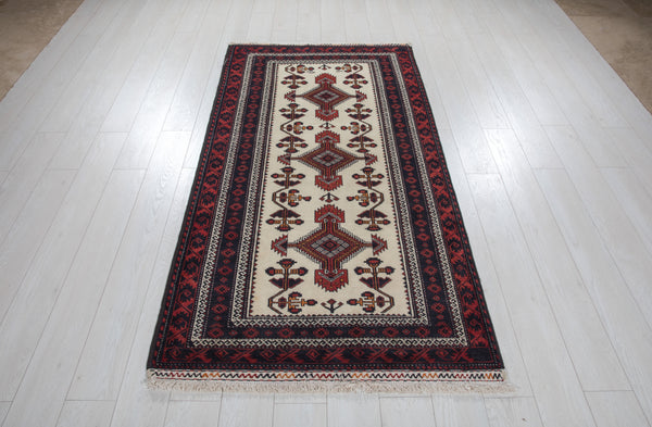6' 3" x 3' 5" Excellent Hand-Knotted Vintage Tribal Rug - Yasi & Fara 