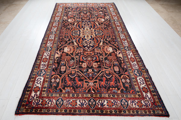 10' 5" x 5' 3" Excellent Hand-Knotted Vintage Tribal Soft Area Rug - Yasi & Fara 
