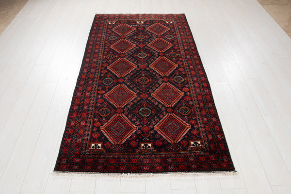 6' 9" x 3' 8" Excellent Hand-Knotted Vintage Fine Tribal Rug - Yasi & Fara 
