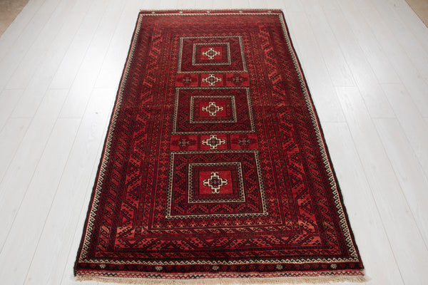6' 7" x 3' 9" Excellent Hand-Knotted Vintage Fine Tribal Rug - Yasi & Fara 