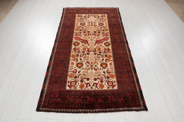 6' 11" x 3' 5" Excellent Hand-Knotted Vintage Tribal Rug - Yasi & Fara 