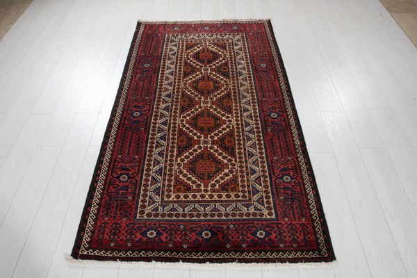 6' 4" x 3' 8" Excellent Hand-Knotted Vintage Fine Tribal Rug - Yasi & Fara 