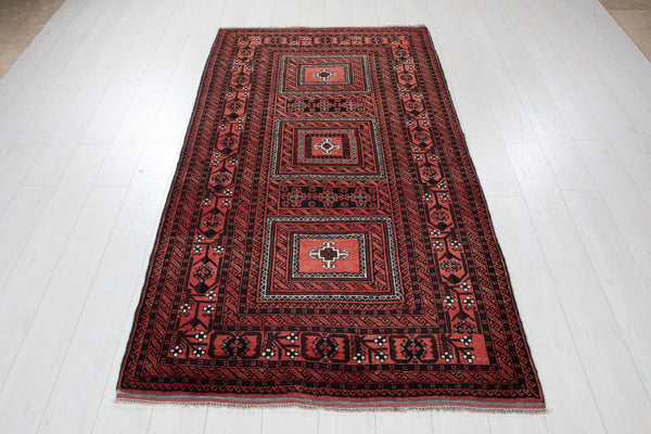 6' 7" x 3' 9" Excellent Hand-Knotted Fine Vintage Tribal Rug - Yasi & Fara 