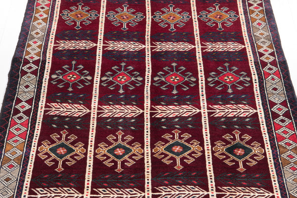 7' 11" x 5' 1" Excellent Hand-Knotted Vintage Soft Tribal Rug - Yasi & Fara 