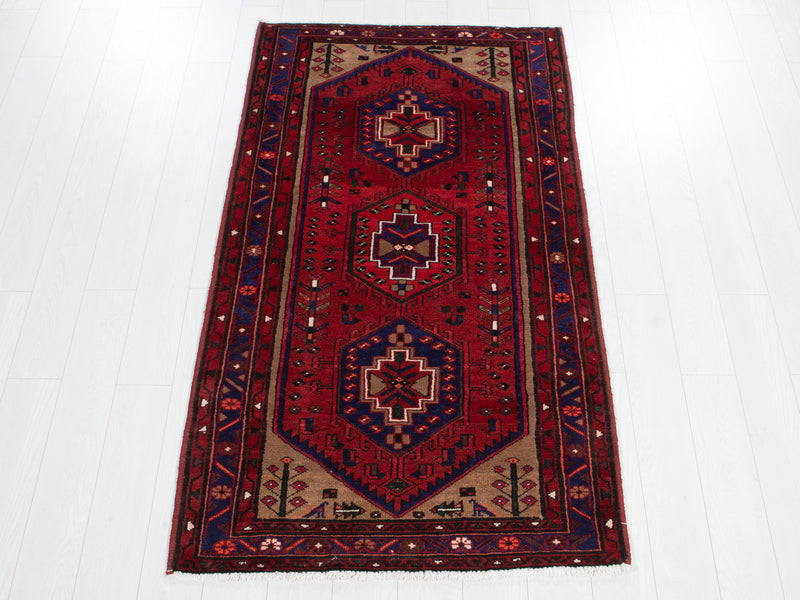 6' 5" x 3' 5" Excellent Hand-Knotted Vintage Soft Tribal Rug