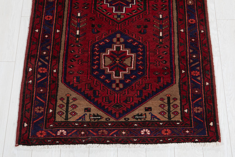 6' 5" x 3' 5" Excellent Hand-Knotted Vintage Soft Tribal Rug