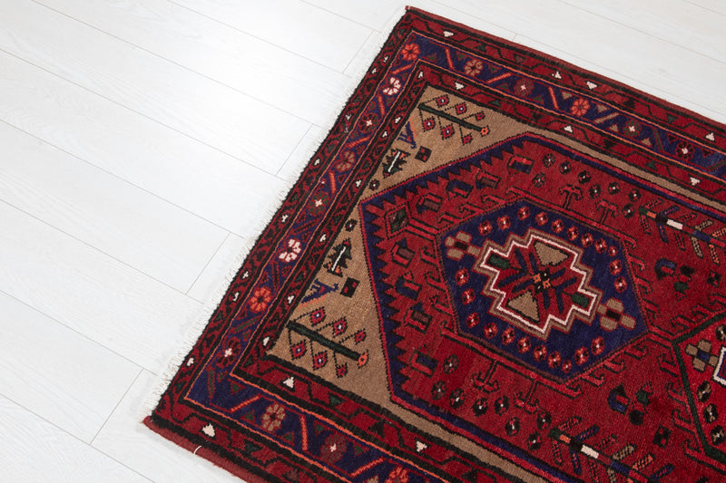 6' 5" x 3' 5" Excellent Hand-Knotted Vintage Soft Tribal Rug