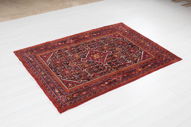 6' 4" x 4' 7" Excellent Hand-Knotted Vintage Tribal Rug - Yasi & Fara 