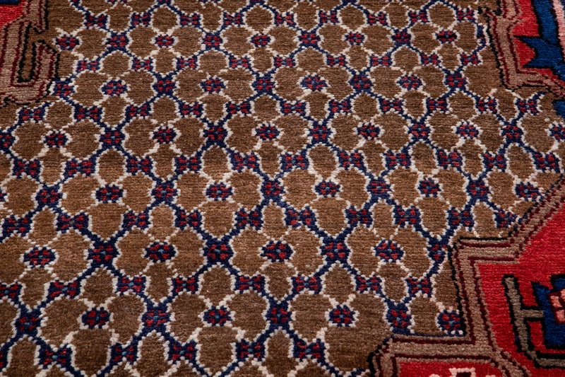 10' 7" x 5' 2" Excellent Hand-Knotted Vintage Collectible Brown Tribal Rug - Yasi & Fara 