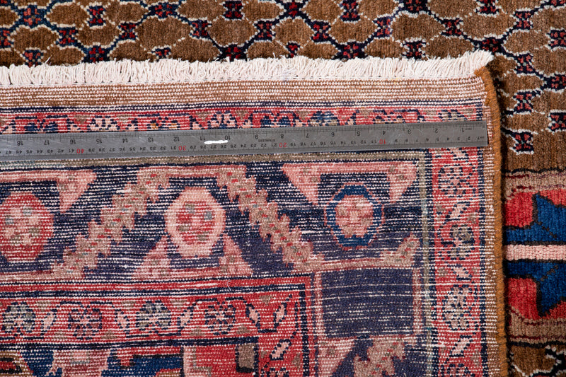 10' 7" x 5' 2" Excellent Hand-Knotted Vintage Collectible Brown Tribal Rug - Yasi & Fara 