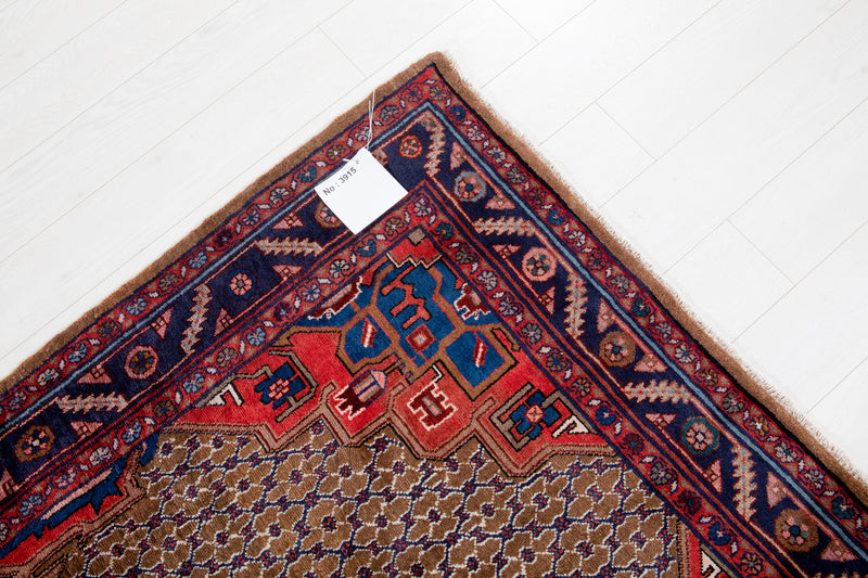 10' 7" x 5' 2" Excellent Hand-Knotted Vintage Collectible Brown Tribal Rug - Yasi & Fara 