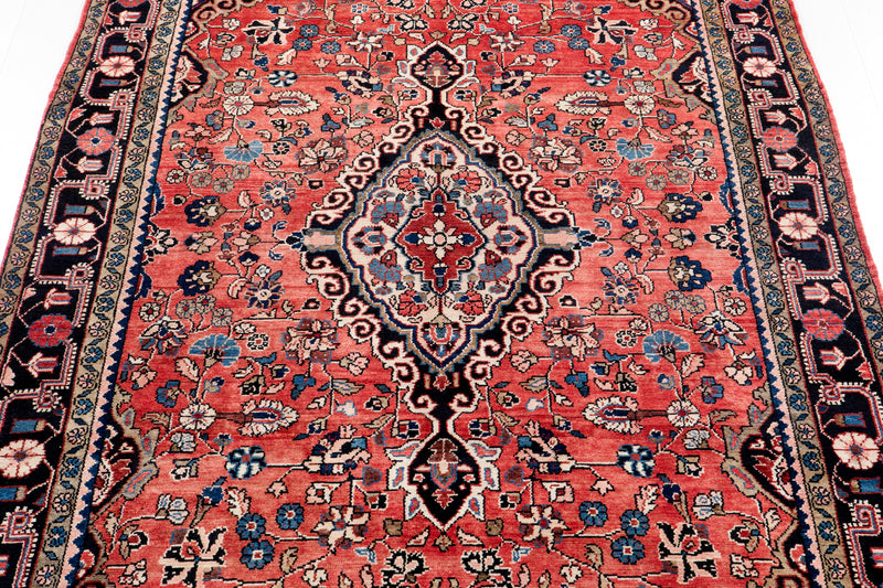 11' 4" x 5' 9" Excellent Hand-Knotted Vintage Soft Red Tribal Rug - Yasi & Fara 