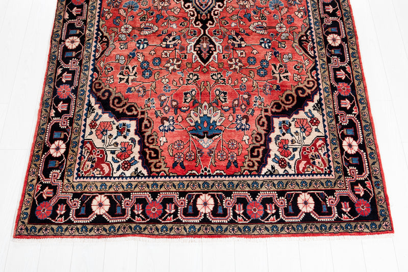 11' 4" x 5' 9" Excellent Hand-Knotted Vintage Soft Red Tribal Rug - Yasi & Fara 