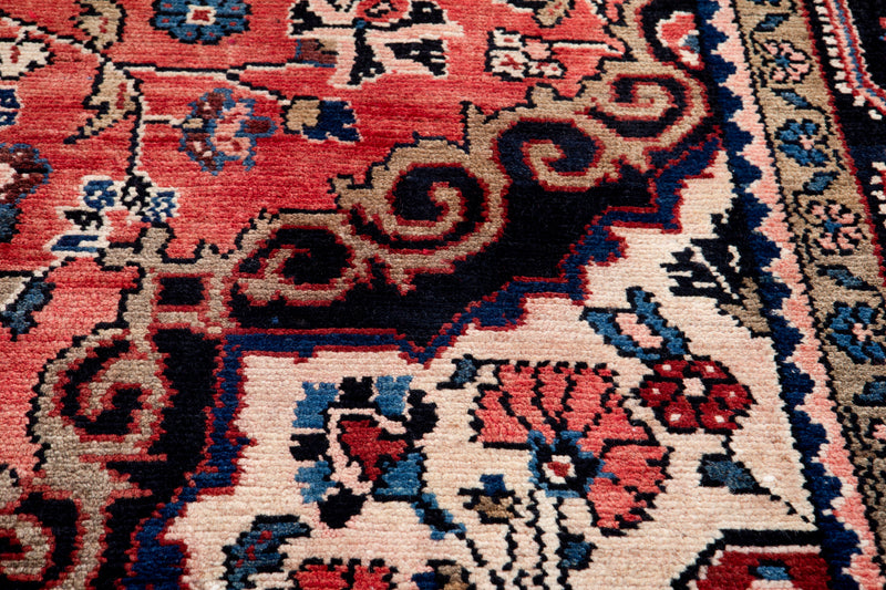 11' 4" x 5' 9" Excellent Hand-Knotted Vintage Soft Red Tribal Rug - Yasi & Fara 
