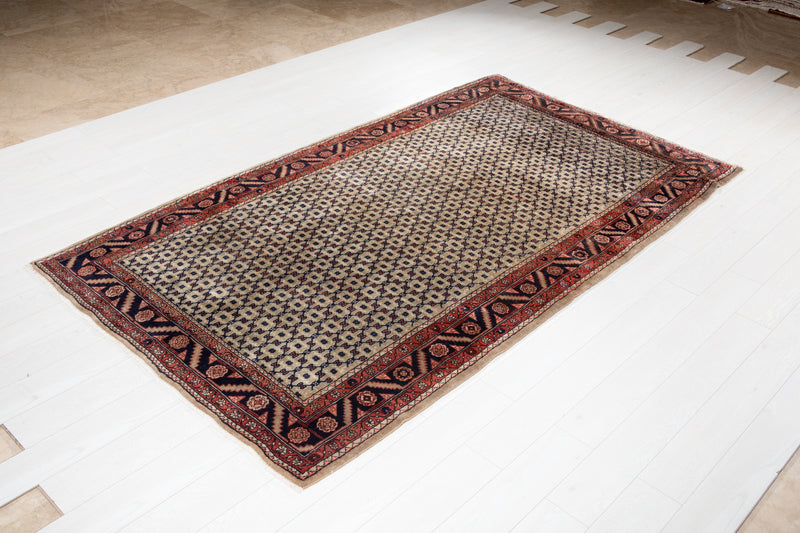 9' 4" x 5' 4" Excellent Hand-Knotted Vintage Brown Soft Tribal Rug - Yasi & Fara 
