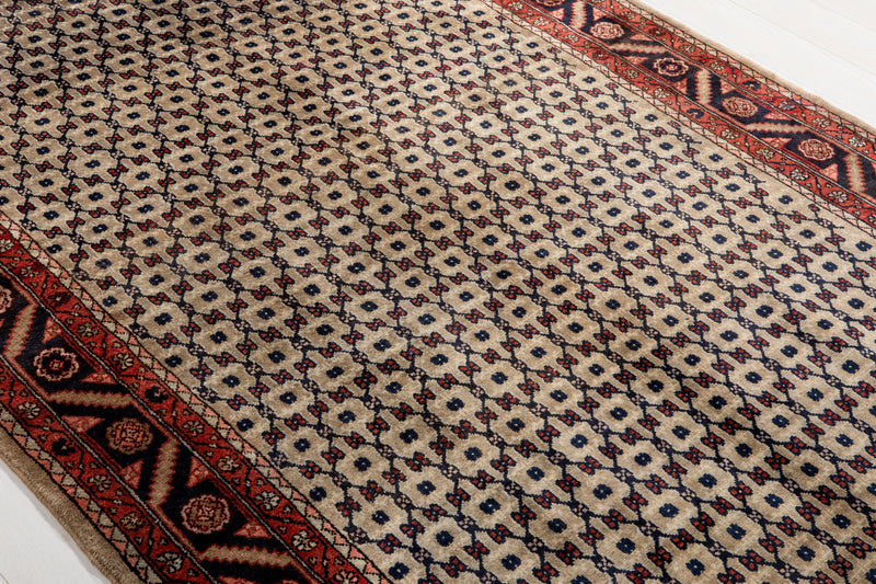 9' 4" x 5' 4" Excellent Hand-Knotted Vintage Brown Soft Tribal Rug - Yasi & Fara 