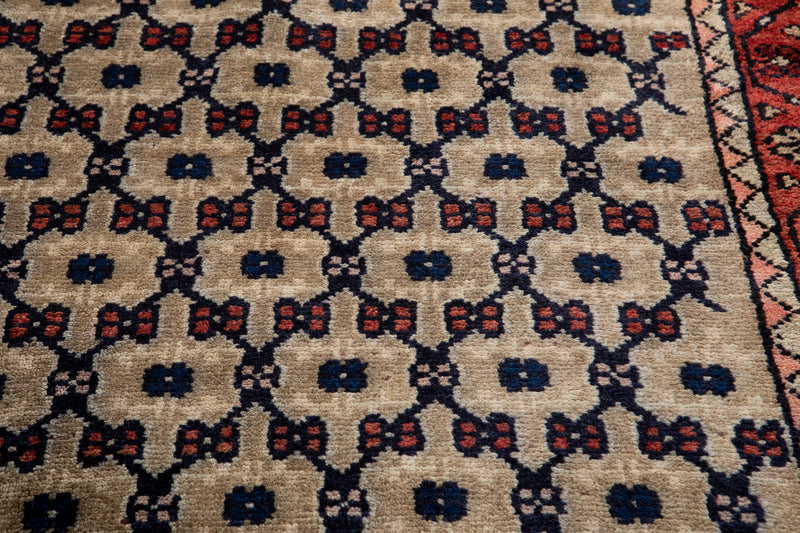 9' 4" x 5' 4" Excellent Hand-Knotted Vintage Brown Soft Tribal Rug - Yasi & Fara 