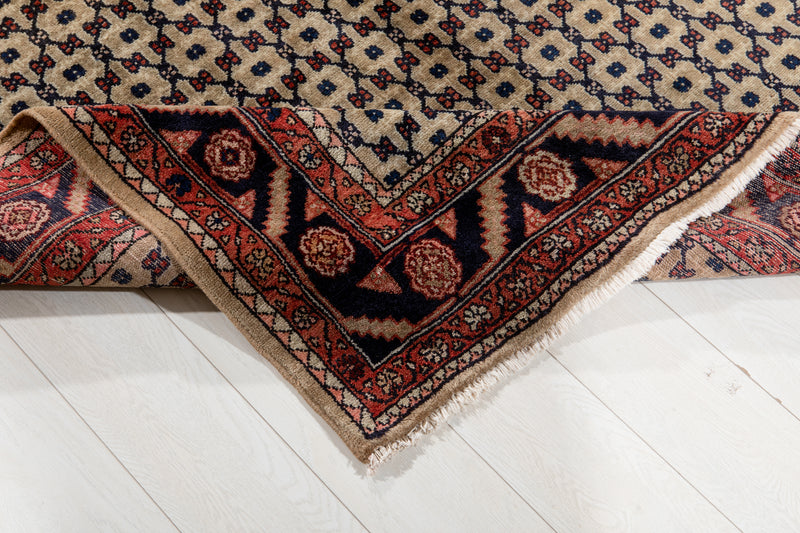 9' 4" x 5' 4" Excellent Hand-Knotted Vintage Brown Soft Tribal Rug - Yasi & Fara 