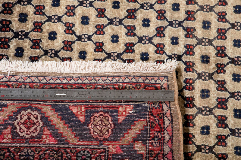 9' 4" x 5' 4" Excellent Hand-Knotted Vintage Brown Soft Tribal Rug - Yasi & Fara 