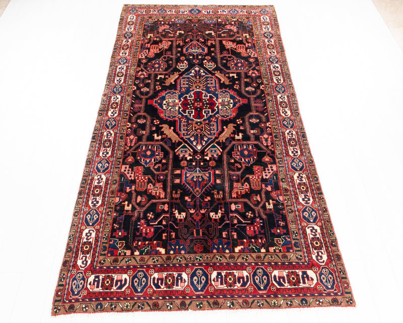 10' x 4' 7" Excellent Hand-Knotted Vintage Collectible Tribal Rug - Yasi & Fara 