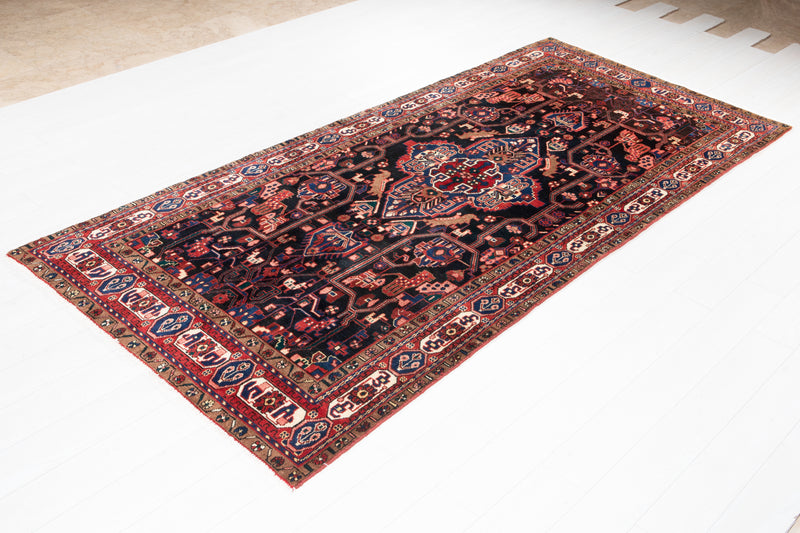 10' x 4' 7" Excellent Hand-Knotted Vintage Collectible Tribal Rug - Yasi & Fara 